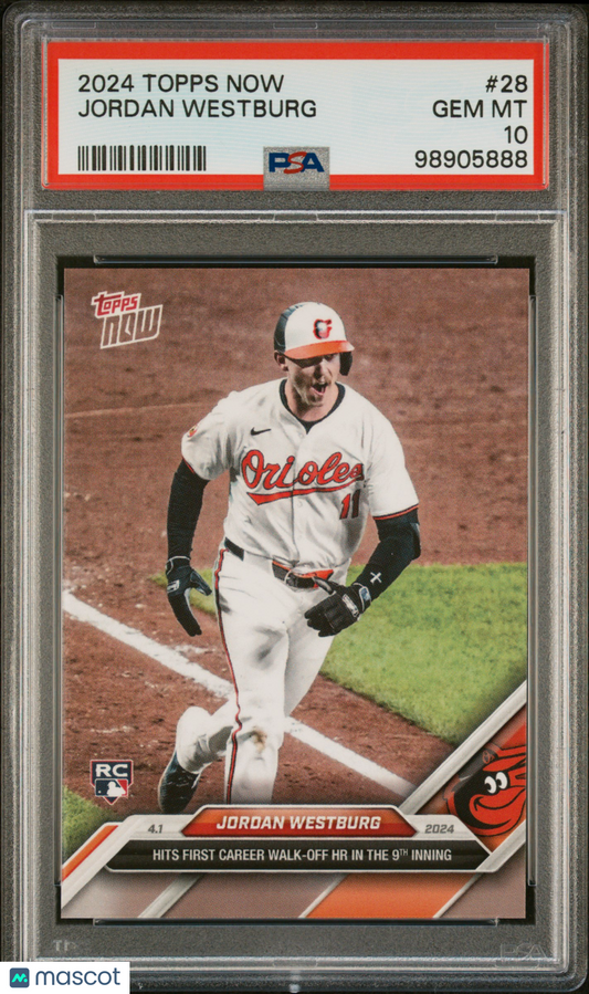 Jordan Westburg 2024 Topps Now #28 Rookie PSA 10