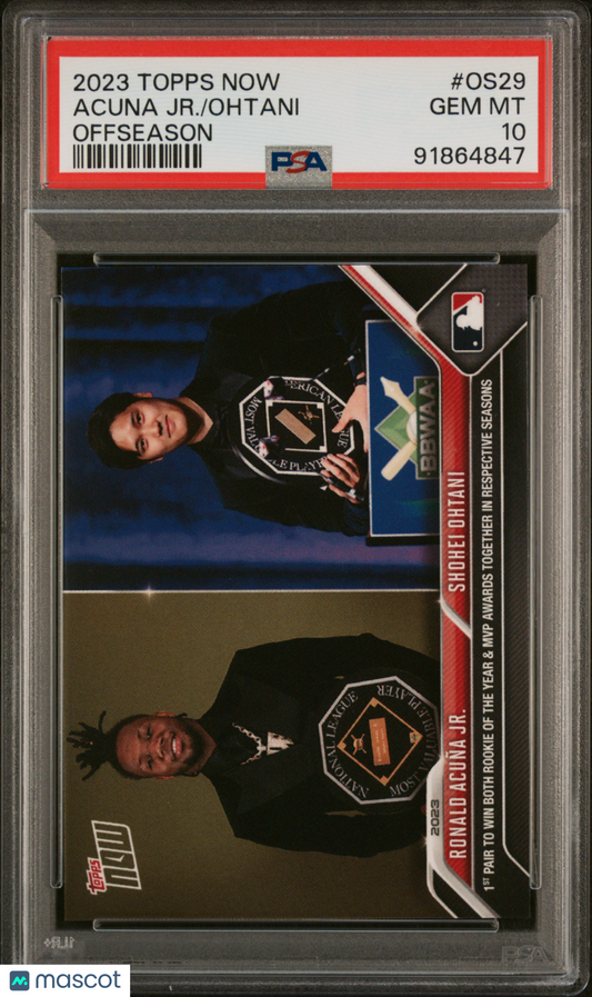 Shohei Ohtani / Ronald Acuna JR. 2023 Topps Now Offseason #OS29 PSA 10