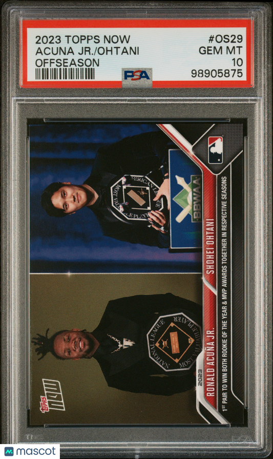 Shohei Ohtani / Ronald Acuna JR. 2023 Topps Now Offseason #OS29 PSA 10