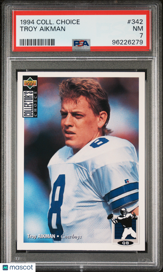 Troy Aikman 1994 Collector's Choice #342 PSA 7