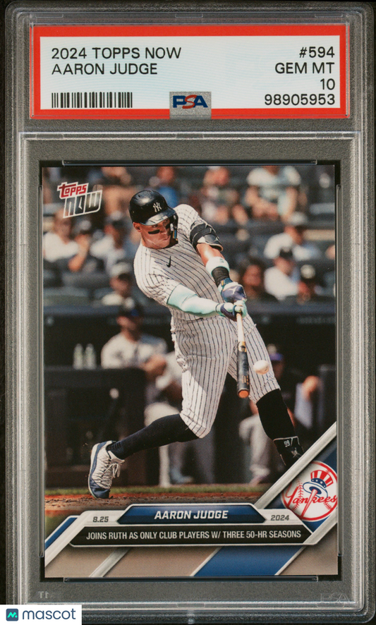 Aaron Judge 2024 Topps Now #594 PSA 10