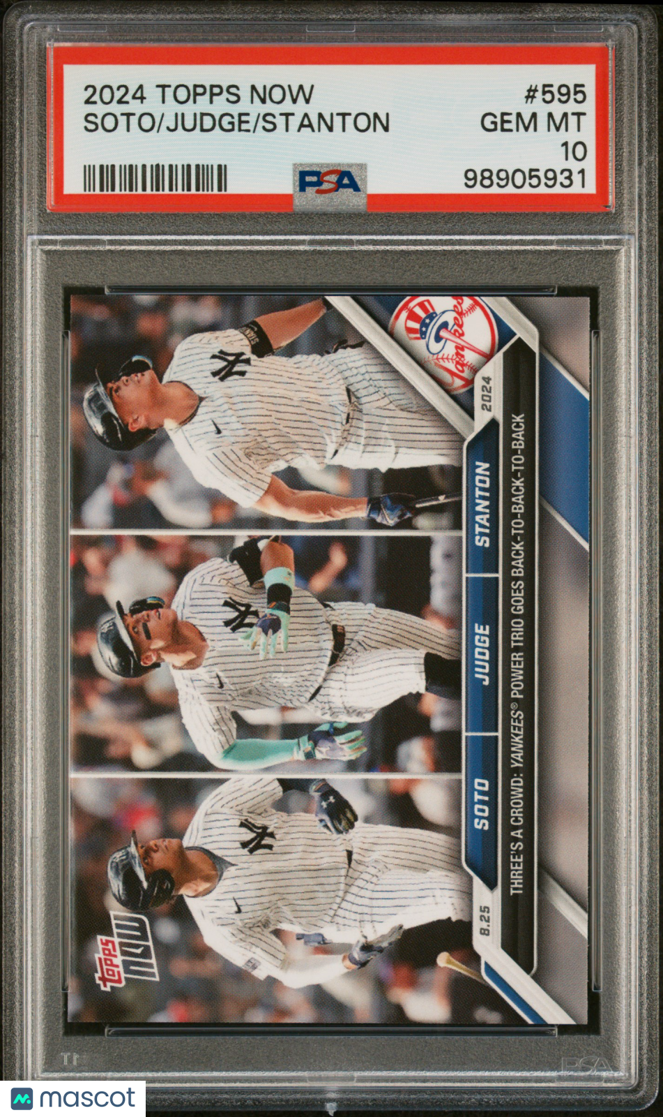 Stanton Judge Soto 2024 Topps Now #595 PSA 10