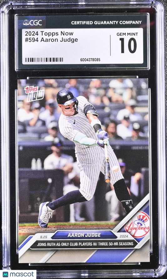 Aaron Judge 2024 Topps Now #594 CGC 10