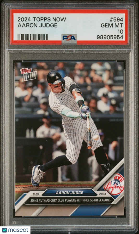 Aaron Judge 2024 Topps Now #594 PSA 10