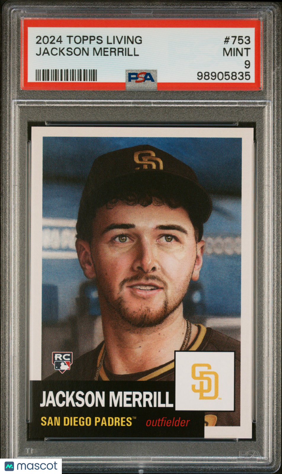 Jackson Merrill 2024 Topps Living #753 Rookie PSA 9