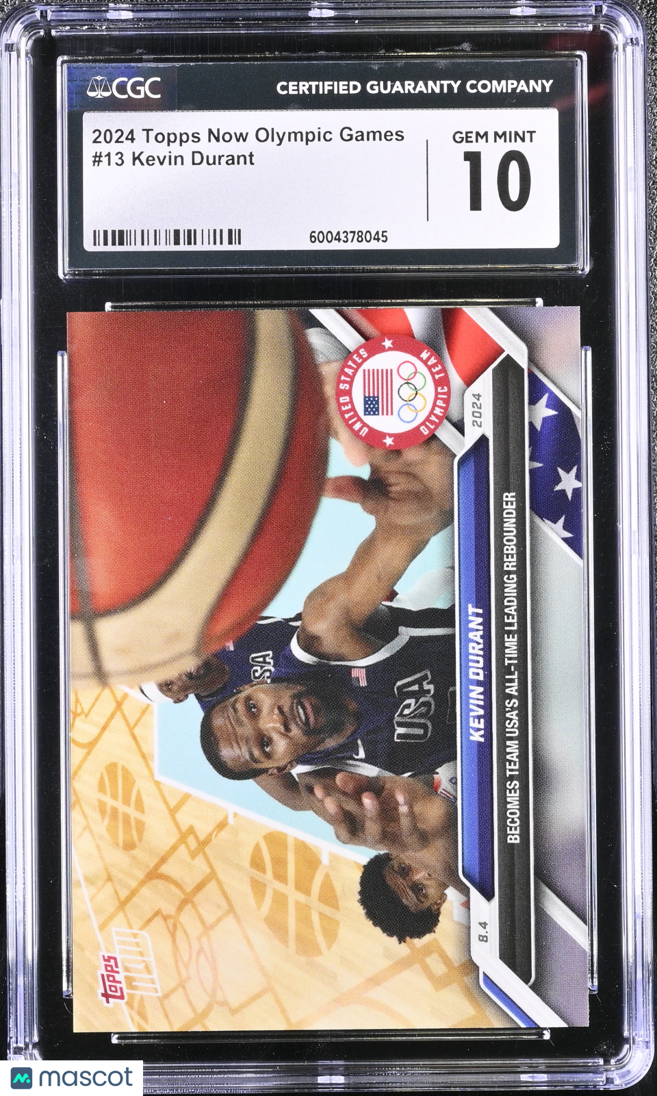 2024 Topps Now Olympic Games Kevin Durant #13 CGC 10