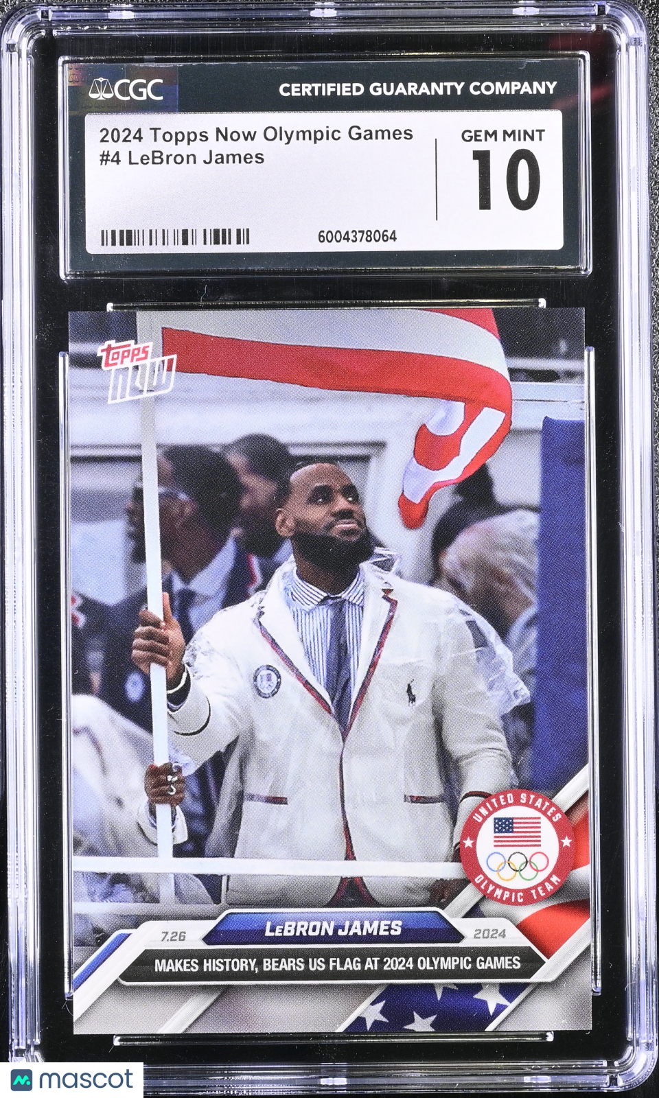 2024 Topps Now Olympic Games LeBron James #4 CGC 10