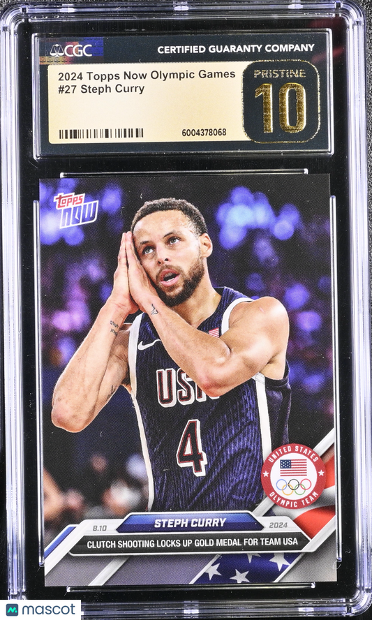 2024 Topps Now Olympic Games Steph Curry #27 Gold Label Pristine CGC 10