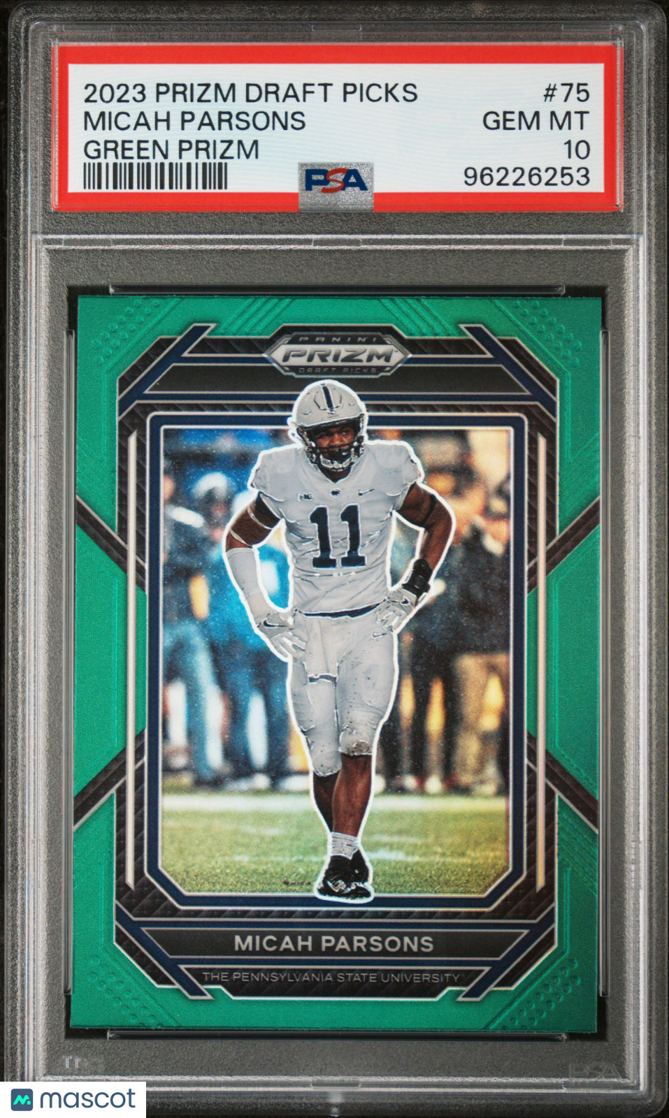 Micah Parsons 2023 Panini Prizm Draft Picks #75 PSA 10