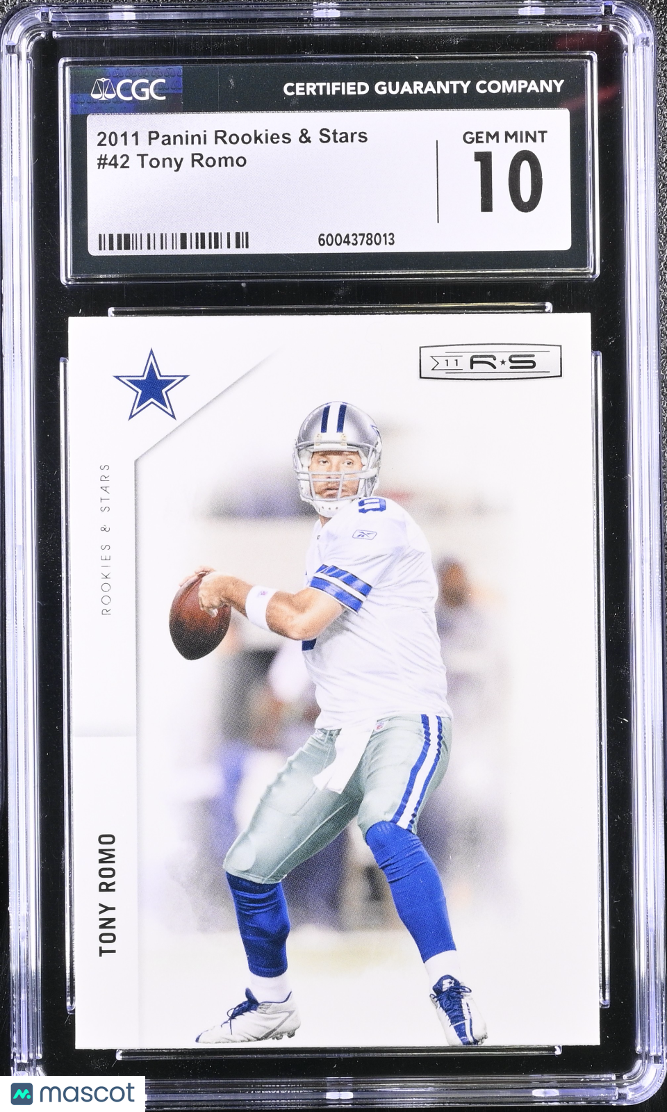 Tony Romo 2011 Panini Rookies & Stars #42 CGC 10