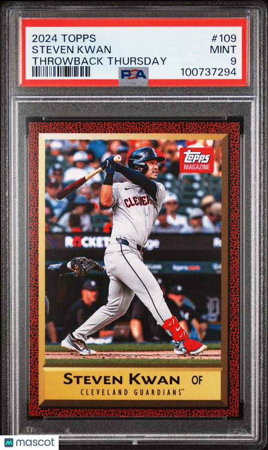 Steven Kwan 2024 Topps Throwback Thursday #109 PSA 9