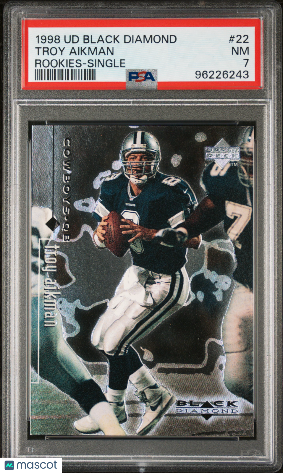 Troy Aikman 1998 Upper Deck Black Diamond Rookies #22 PSA 7