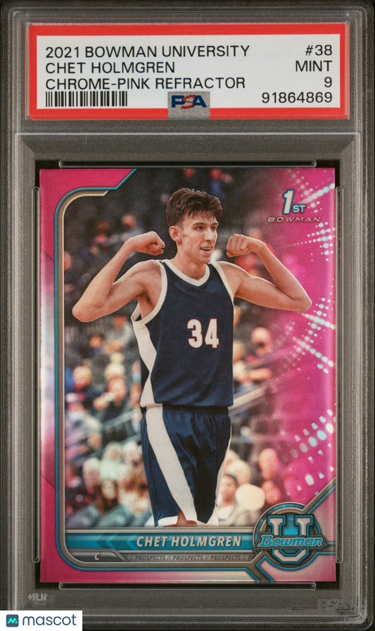 Chet Holmgren 2021 Bowman University #38 PSA 9