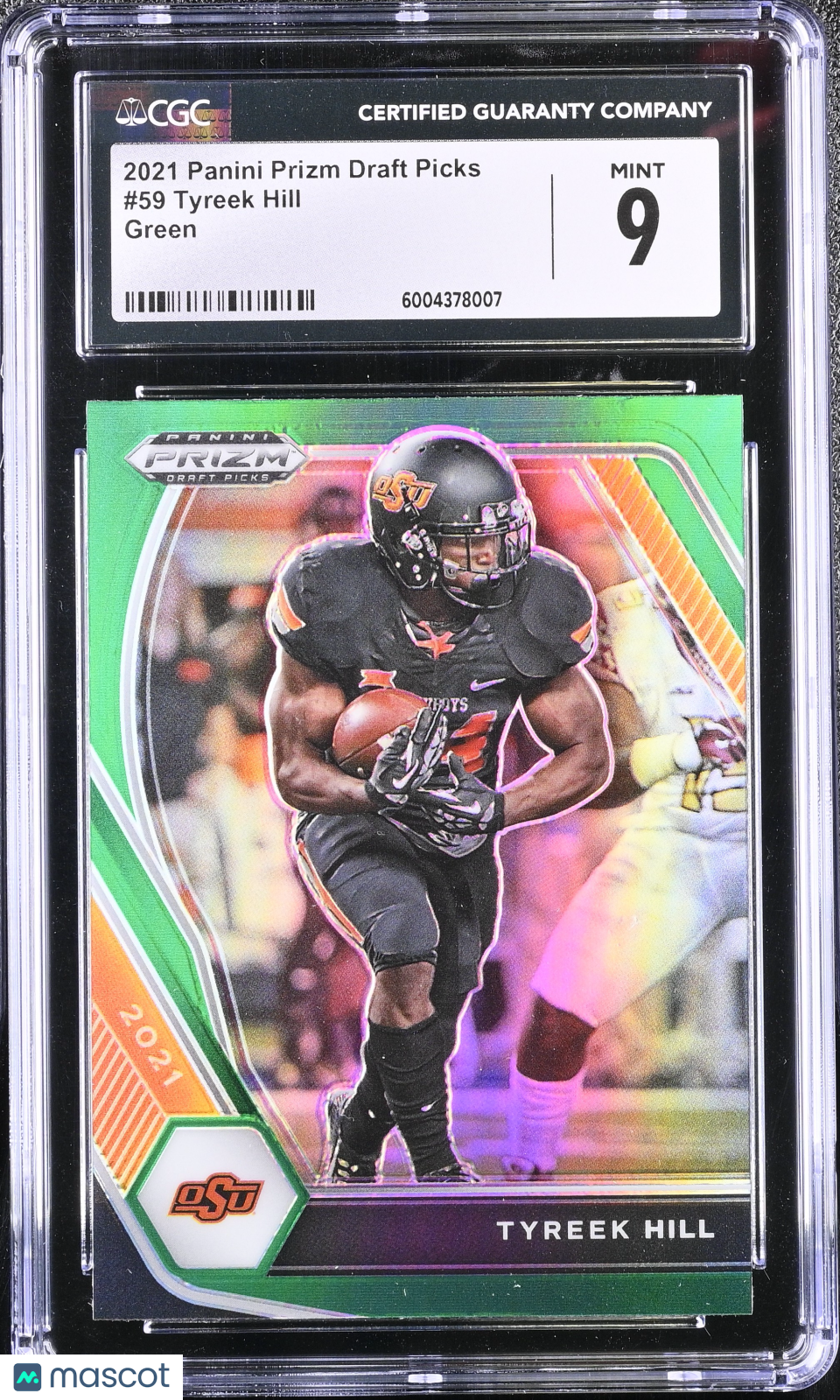 Tyreek Hill 2021 Panini Prizm Draft Picks #59 CGC 9