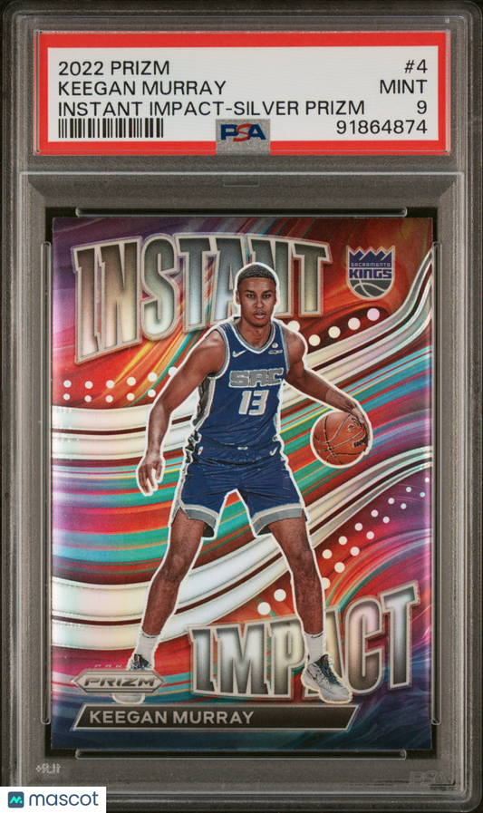 Keegan Murray 2022 Panini Prizm Instant Impact #4 PSA 9