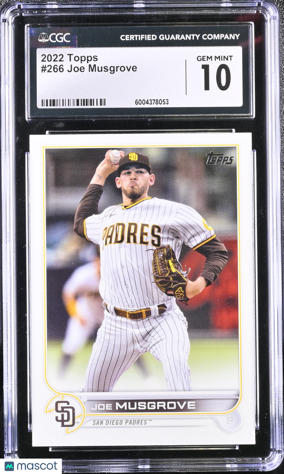 Joe Musgrove 2022 Topps #266 CGC 10