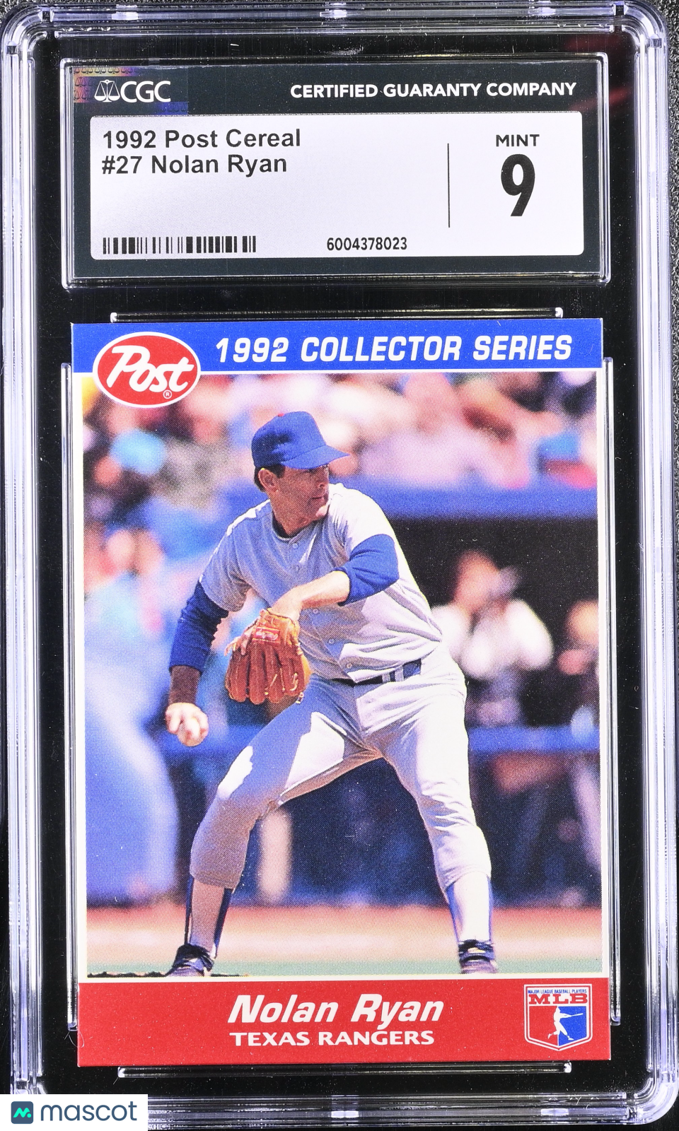 Nolan Ryan 1992 Post Cereal #27 CGC 9