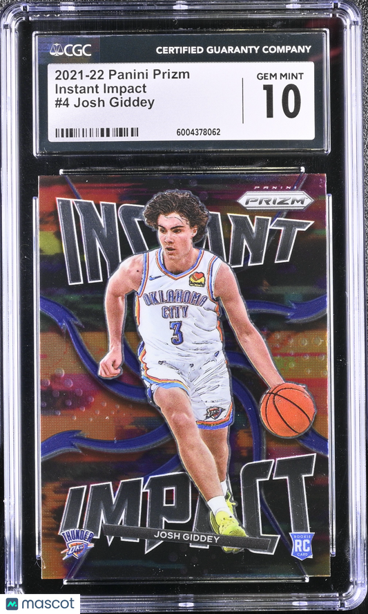 Josh Giddey 2021-22 Panini Prizm #4 CGC 10