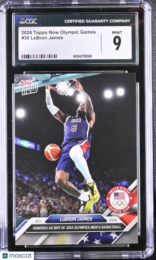 2024 Topps Now Olympic Games LeBron James #30 CGC 9