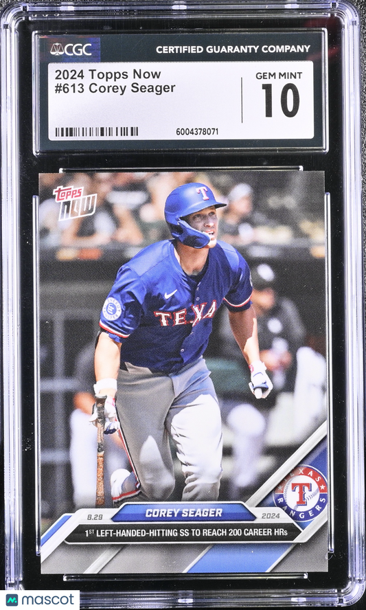 Corey Seager 2024 Topps Now #613 CGC 10