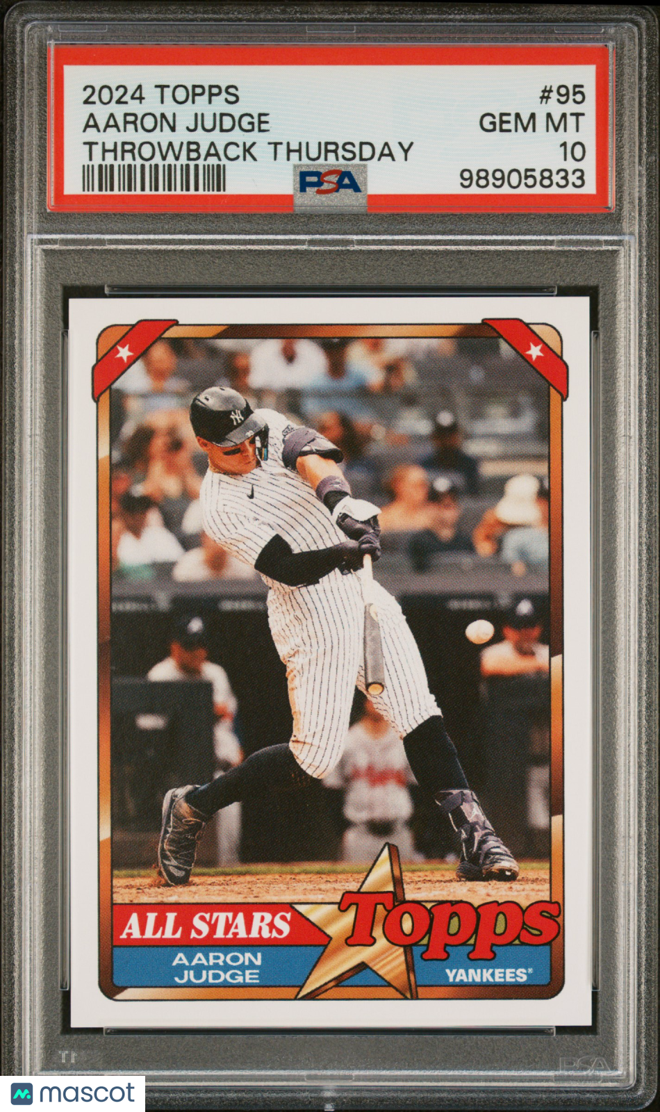 Aaron Judge 2024 Topps Throwback Thursday #95 PSA 10